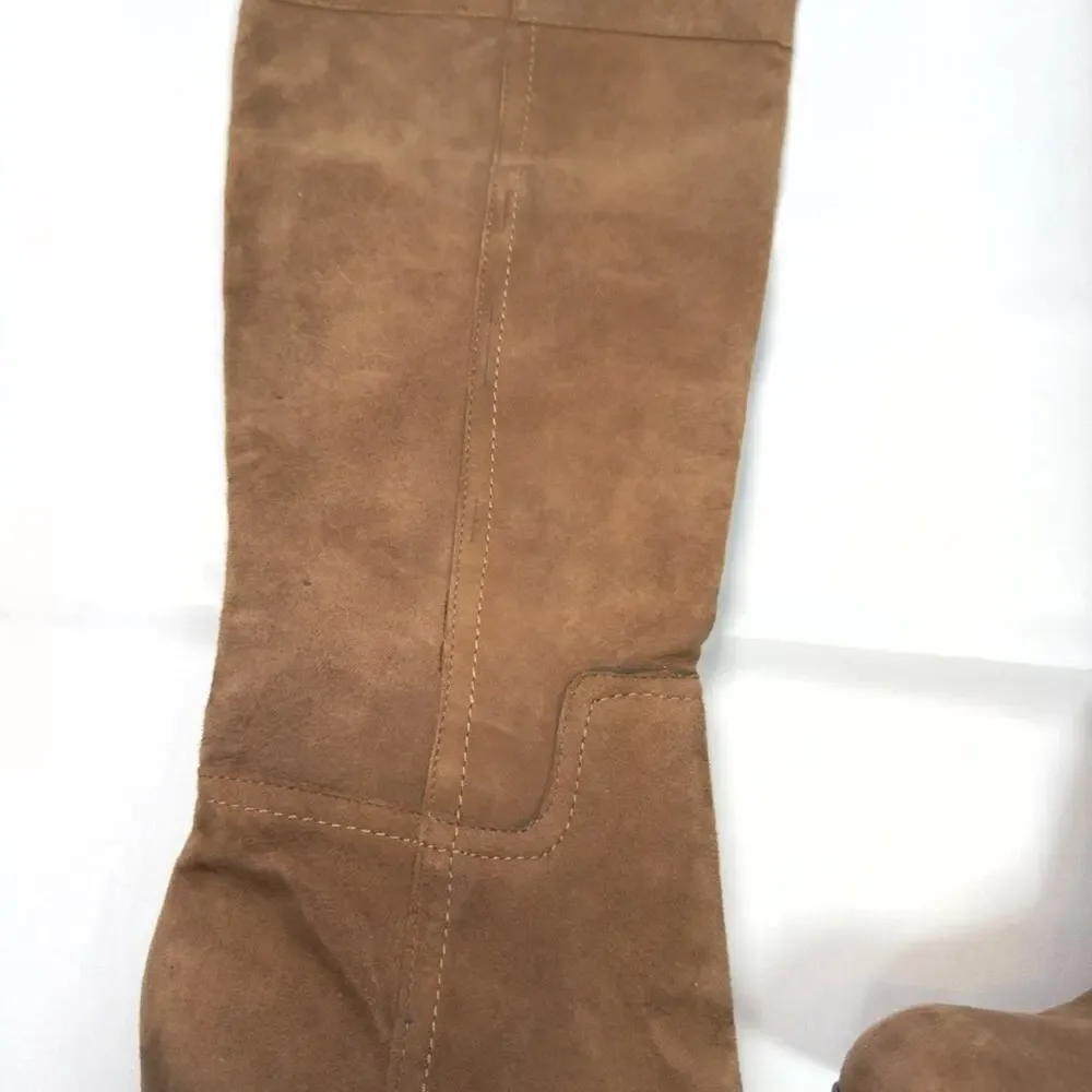 Pour La Victoire OTK Suede Boots Talia Block Heel Knee High Size 8.5